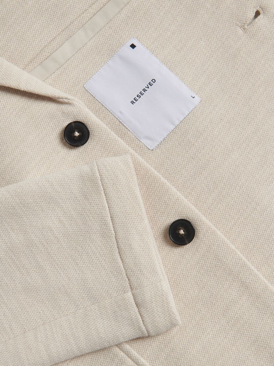 Ülikonnapintsak slim fit - beež - RESERVED - 6