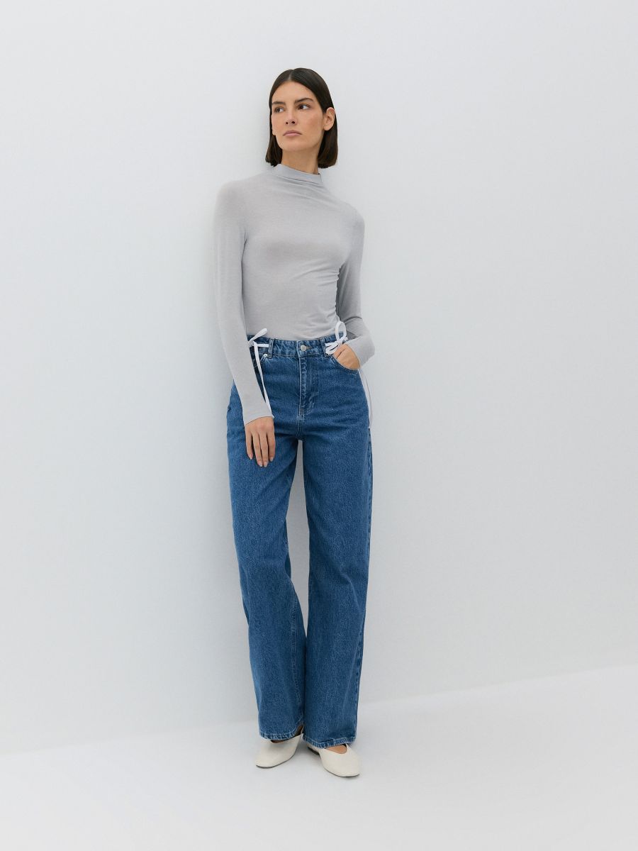 Longsleeve with wool blend - light grey - RESERVED - 2