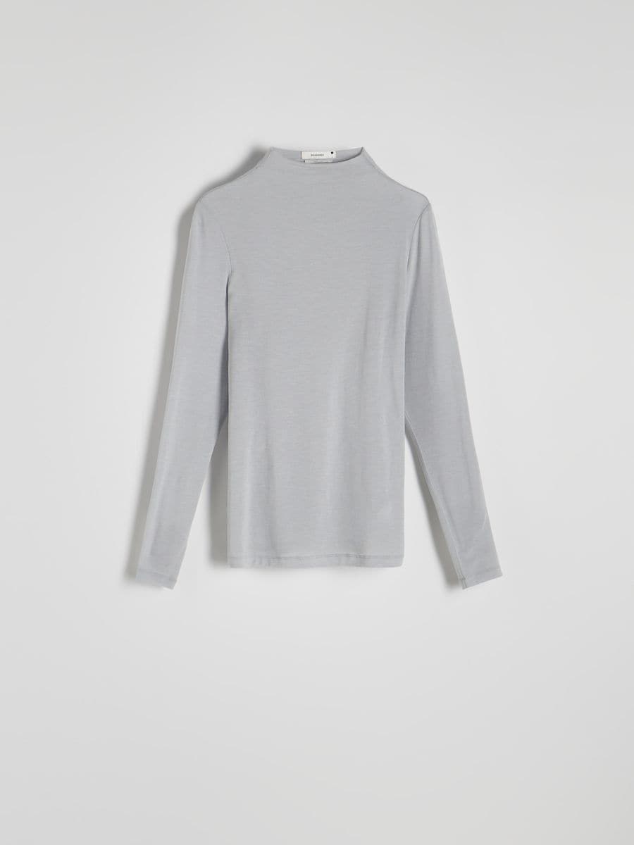 Longsleeve with wool blend - light grey - RESERVED - 4