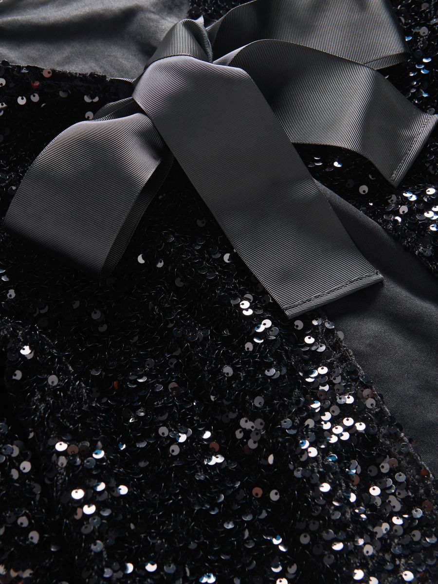 Blouse with decorative bow - black - RESERVED - 5