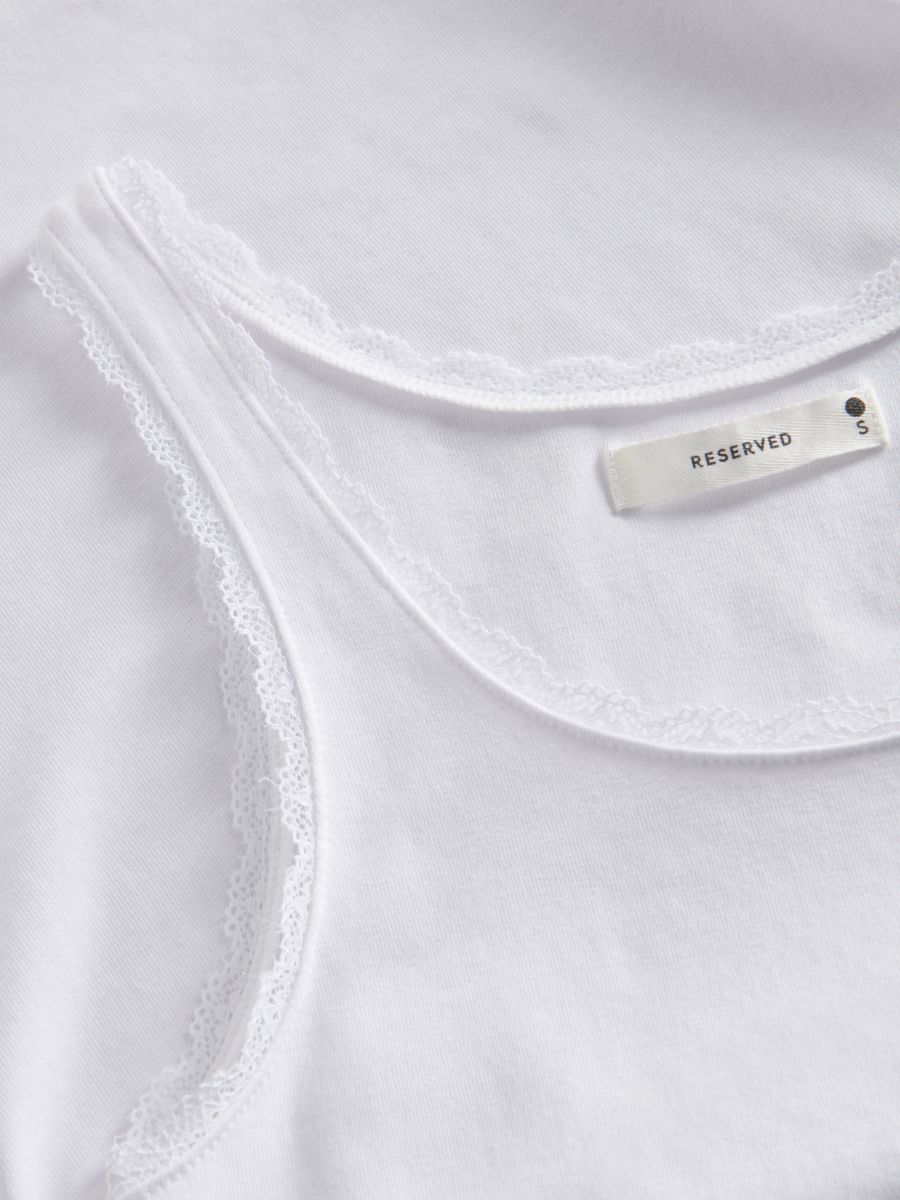 Top with lace - white - RESERVED - 5