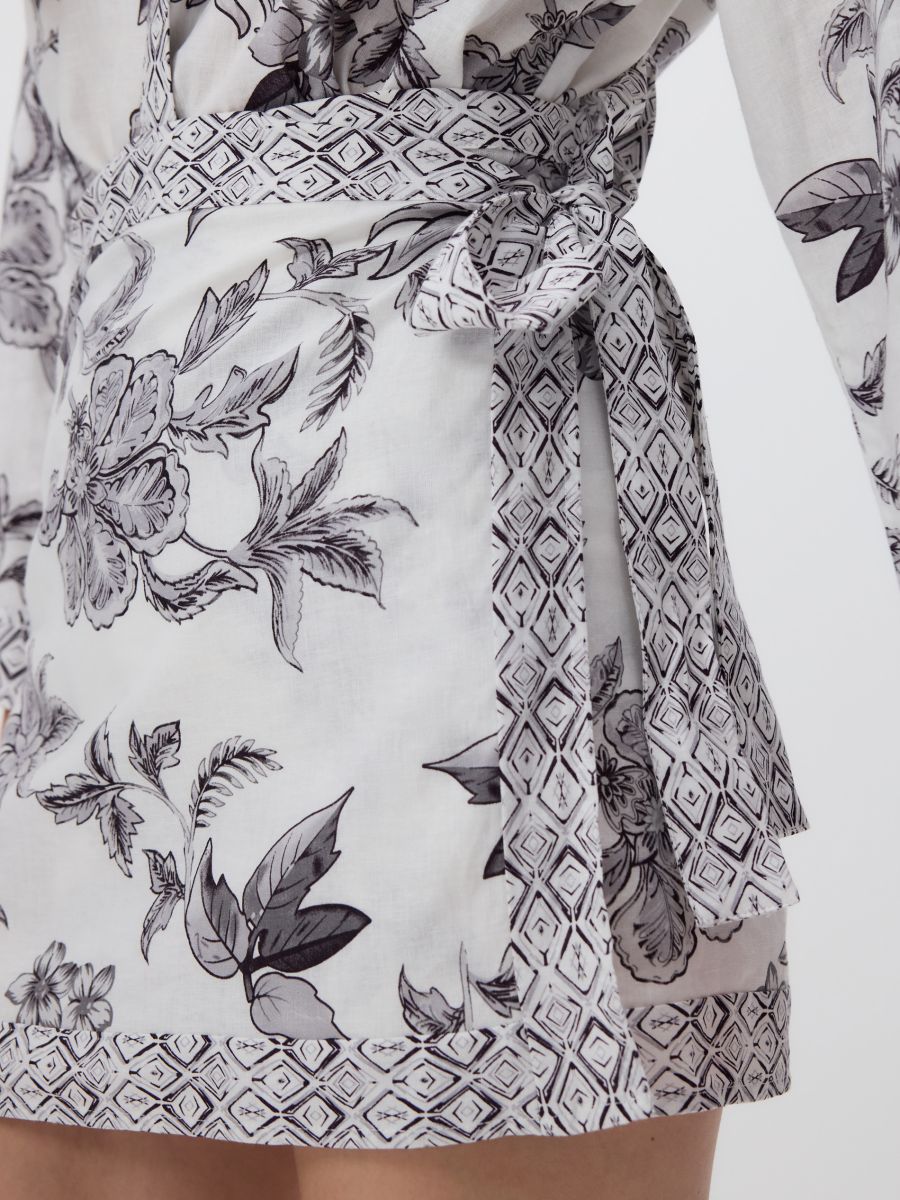 Printed skirt - dark grey - RESERVED - 4