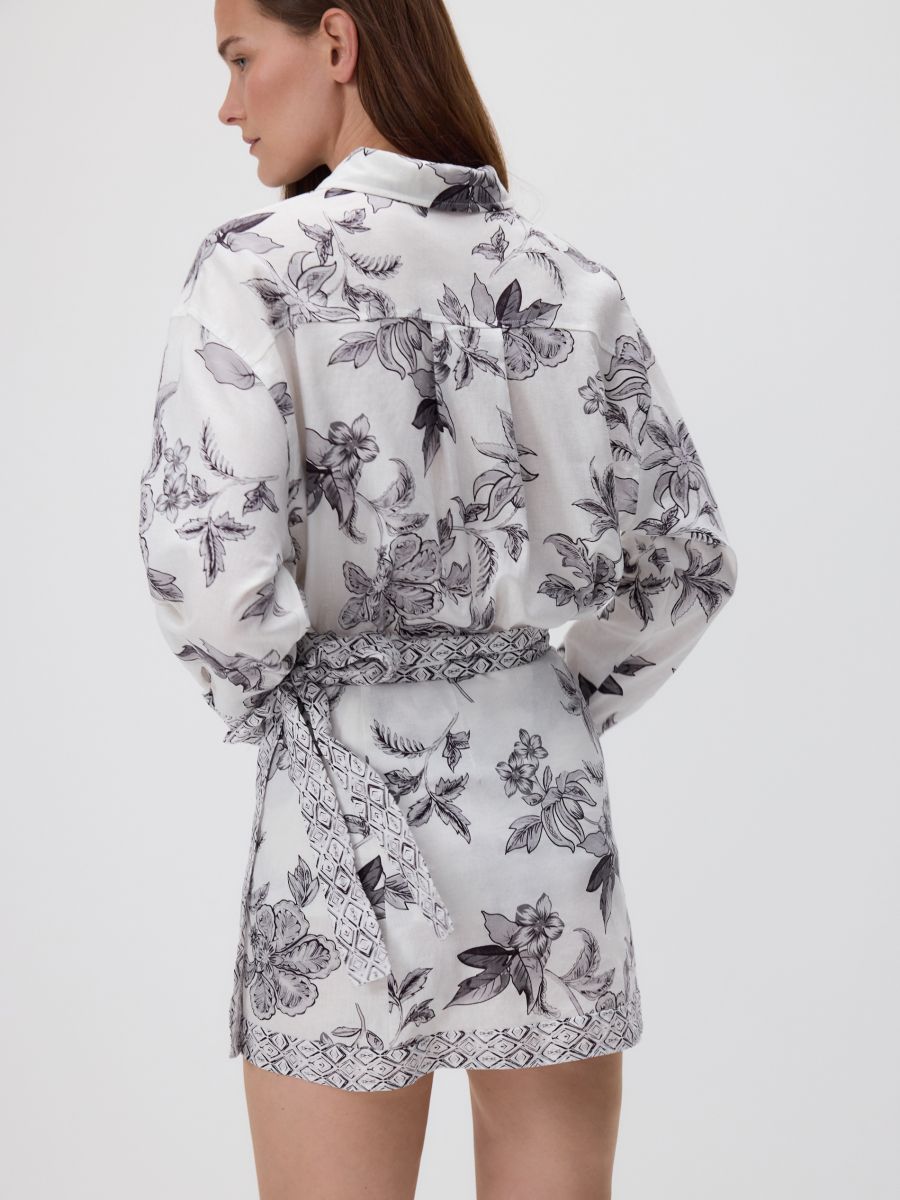 Printed skirt - dark grey - RESERVED - 3