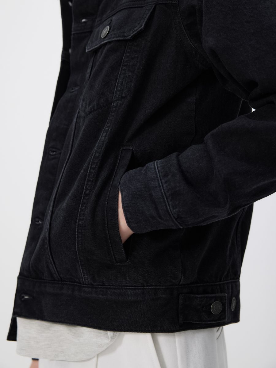 Jean jacket with pockets - black - RESERVED - 3