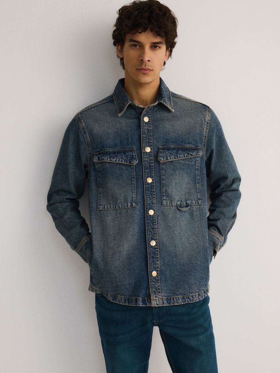 MEN`S SHIRT - indigo jeans - RESERVED