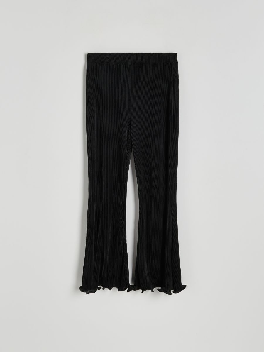 Trousers with ruffle detail - black - RESERVED - 4