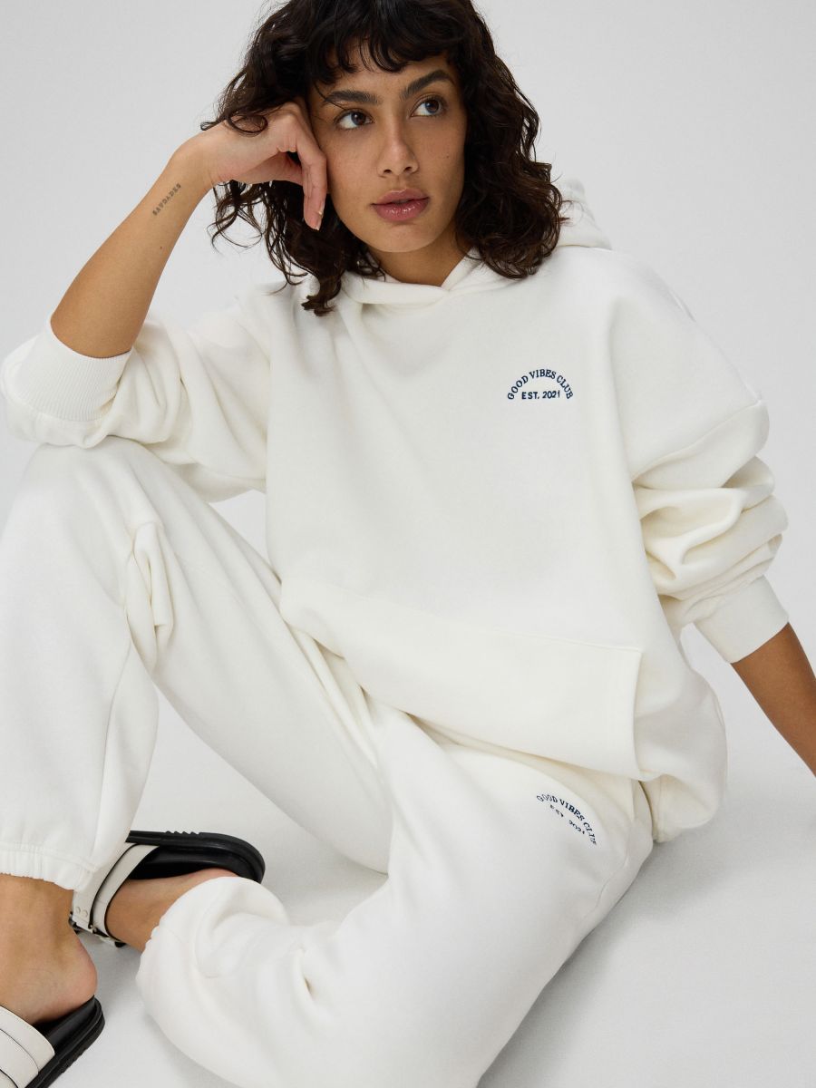 Jogger tracksuit bottoms - cream - RESERVED - 2