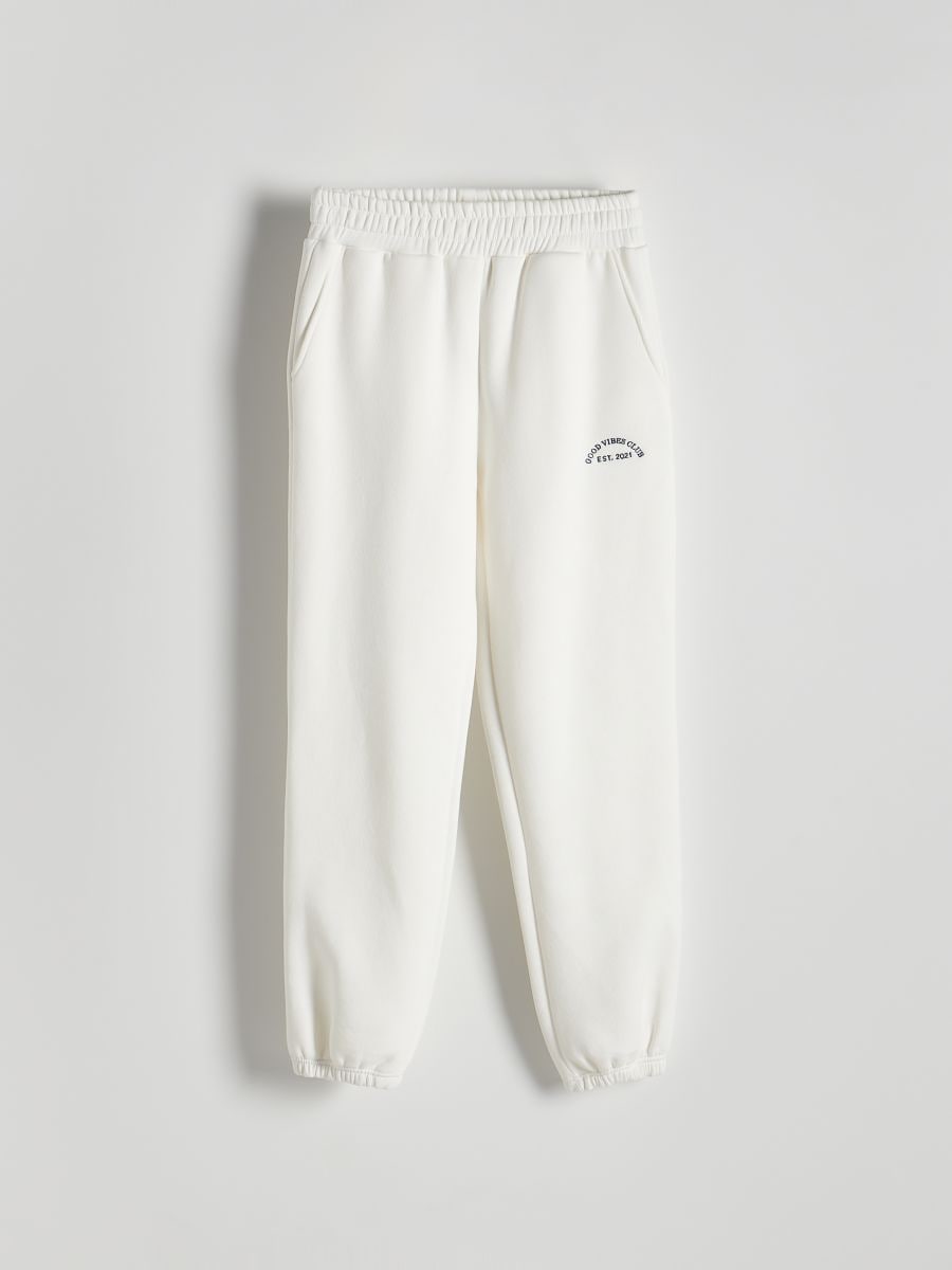 Jogger tracksuit bottoms - cream - RESERVED - 3