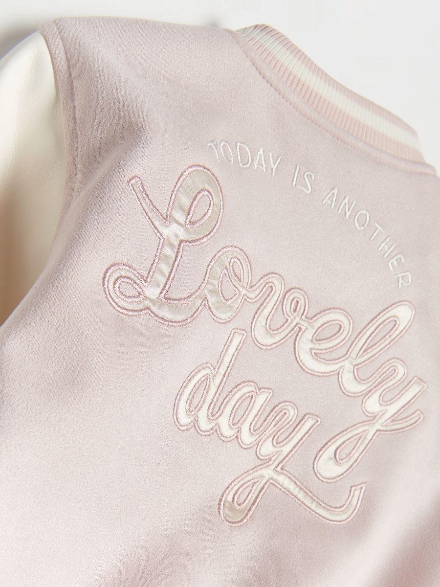 Bomber jakna s aplikacijom - pastelno pink  - RESERVED - 7