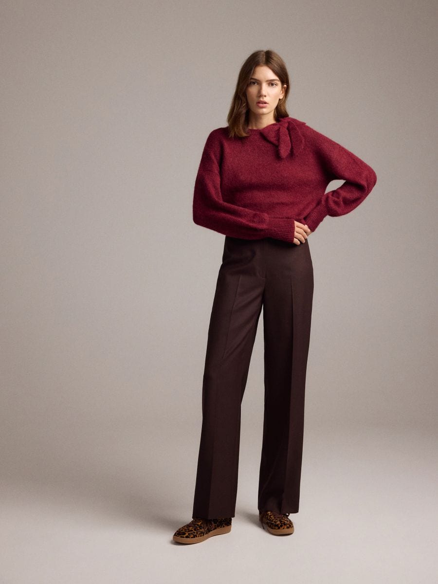 Pull orné d'un nœud - maroon - RESERVED - 3
