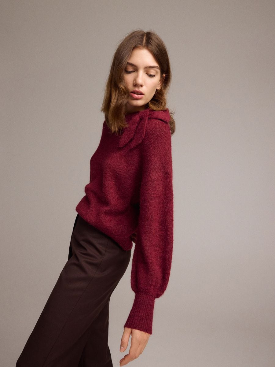 Pull orné d'un nœud - maroon - RESERVED - 4