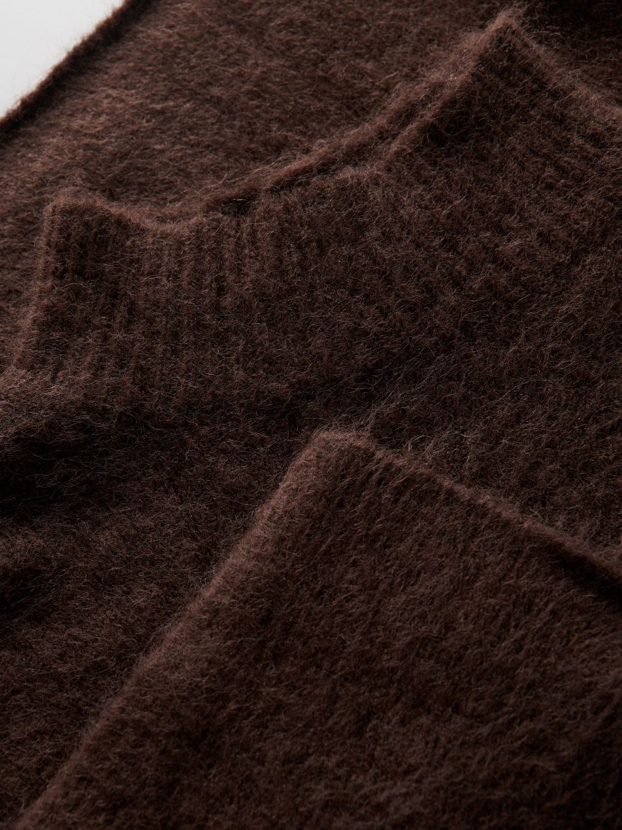 Turtleneck sweater with wool blend - brown - RESERVED - 3
