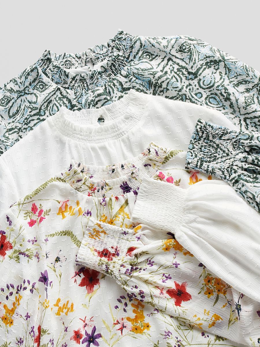 Gemusterte Bluse - bunt - RESERVED - 8