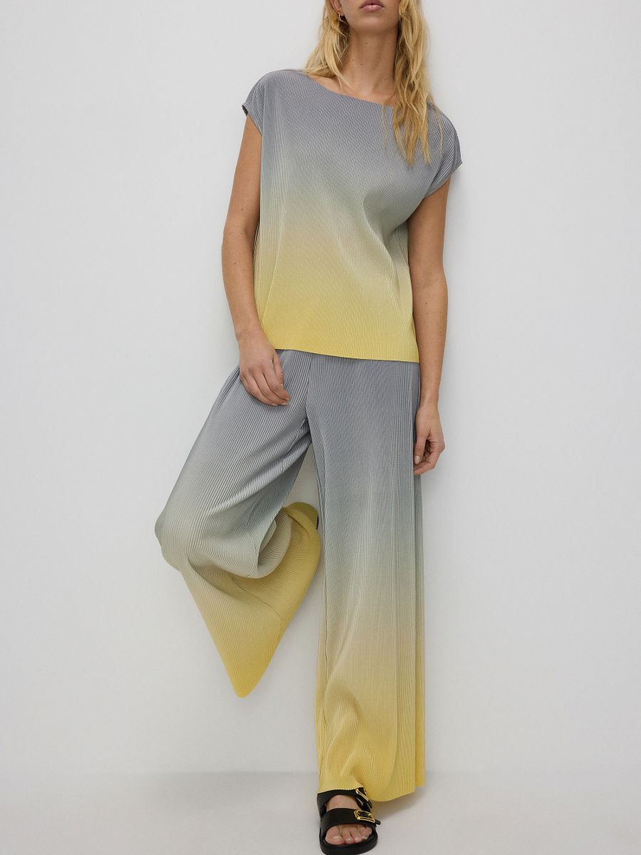 Plissierte Hose mit weitem Bein - bunt - RESERVED - 2