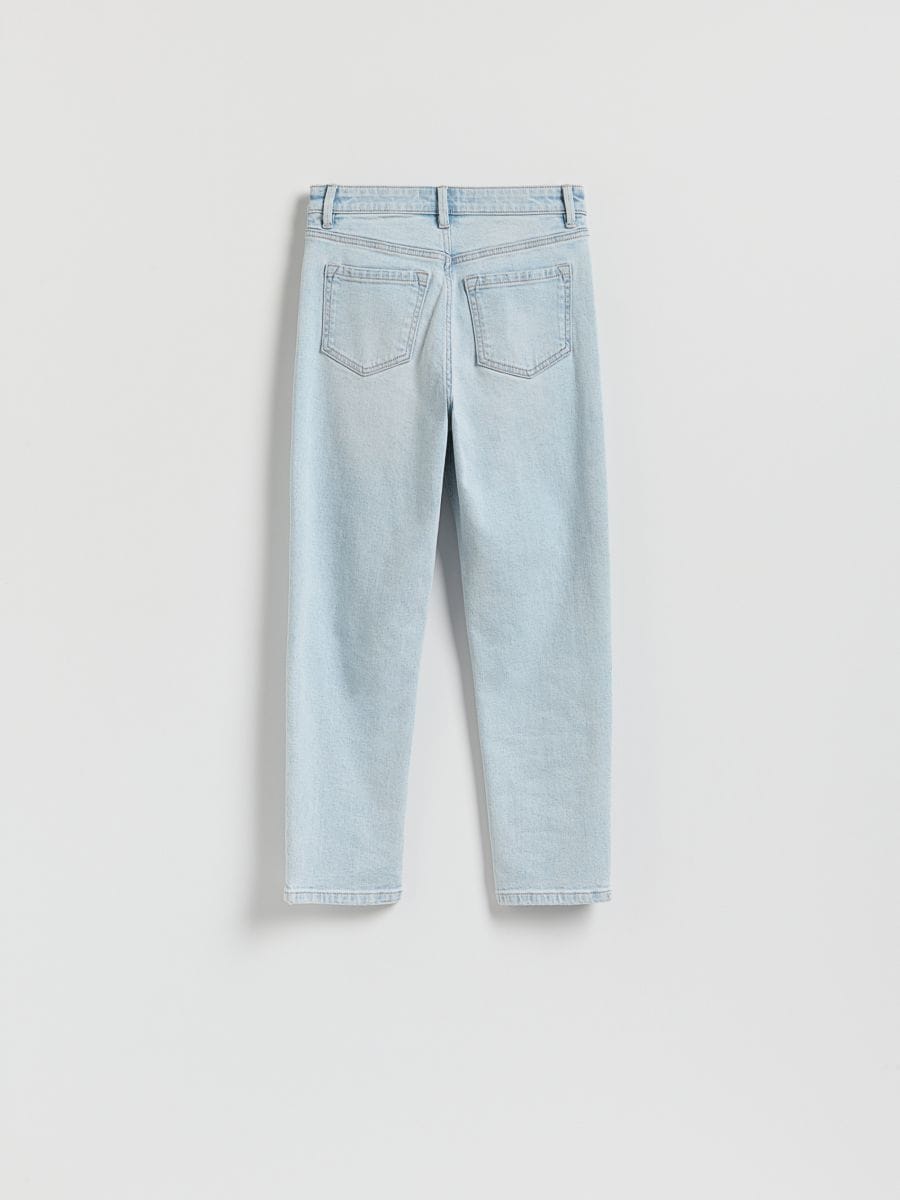 Mom-fit teksad lõhikuga - sinine - RESERVED - 7