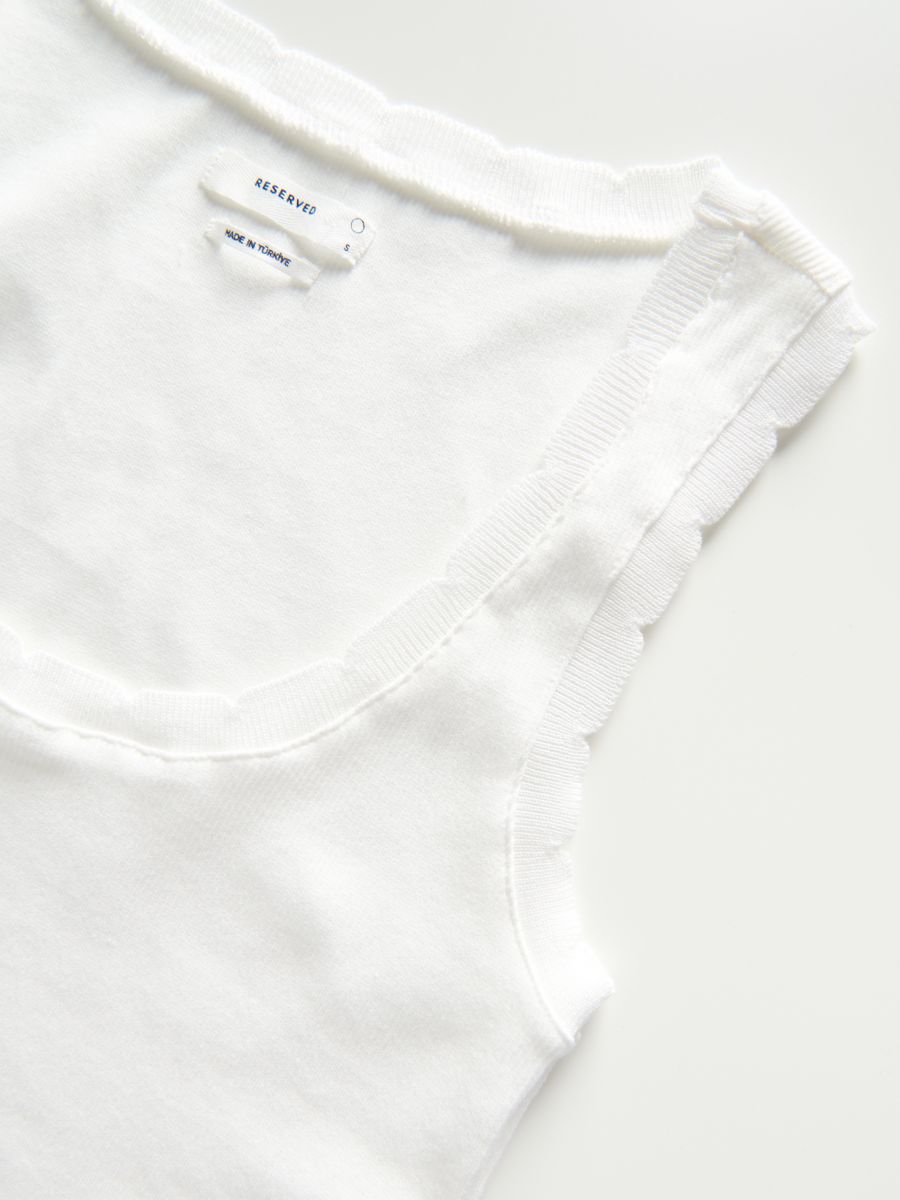 Cotton rich top - white - RESERVED - 5