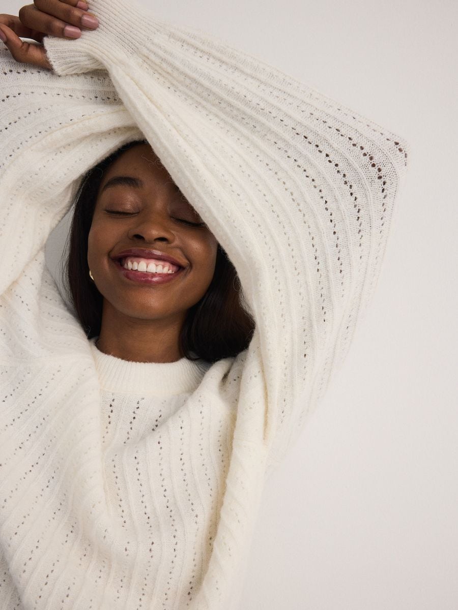 Sweater with raglan sleeves - nude - RESERVED - 2