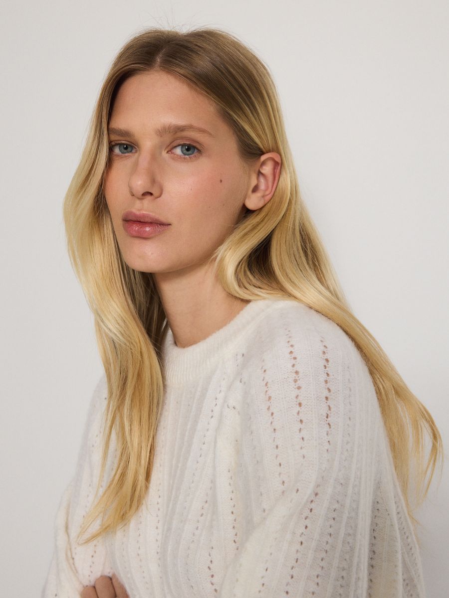 Pullover mit Raglanärmeln - beige - RESERVED - 2