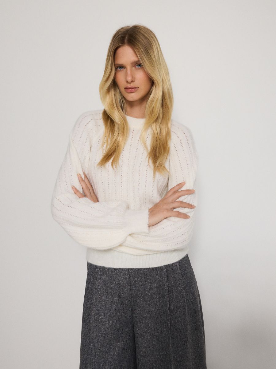 Pullover mit Raglanärmeln - beige - RESERVED - 3
