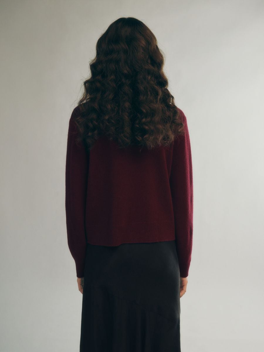 Wool turtleneck - maroon - RESERVED - 4