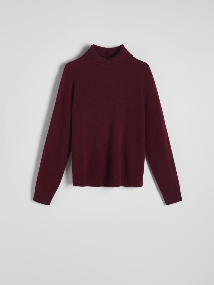 Wool turtleneck - maroon - RESERVED - 5