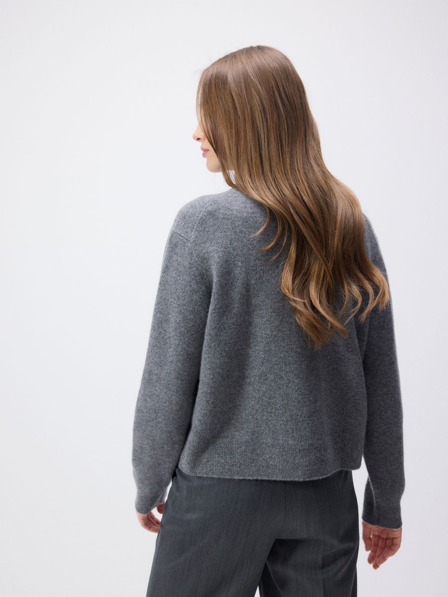 Wool turtleneck - mid grey - RESERVED - 4