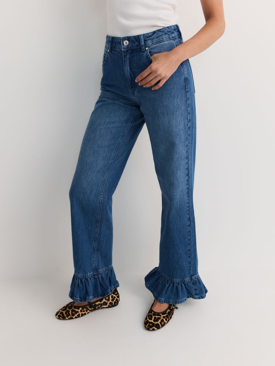 LADIES` JEANS TROUSERS - plavi džins - RESERVED