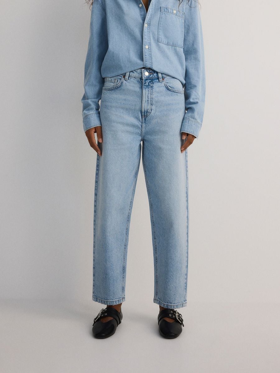 Mom fit jeans - blue - RESERVED