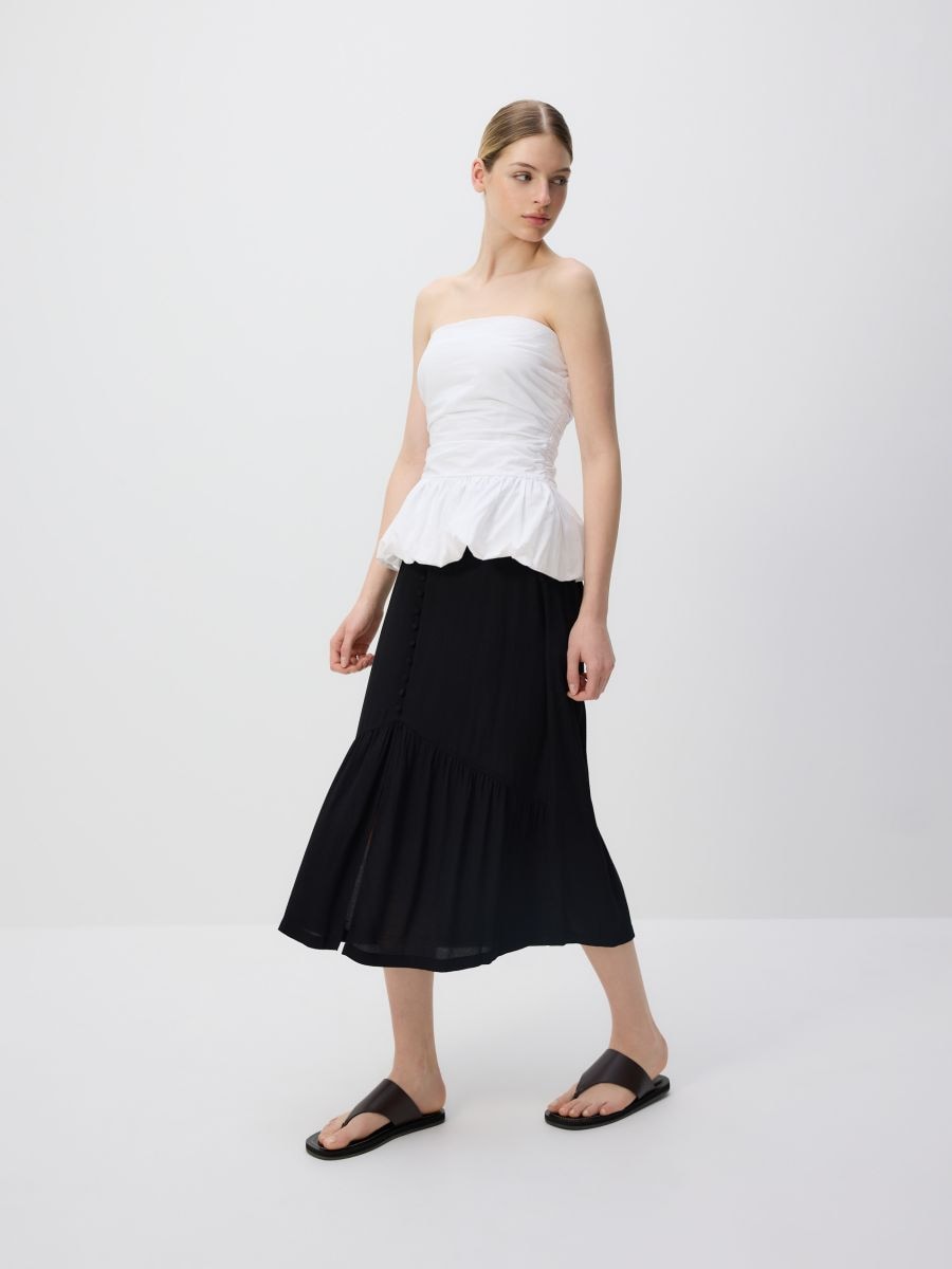Jupe à motif en viscose - Noir - RESERVED - 2
