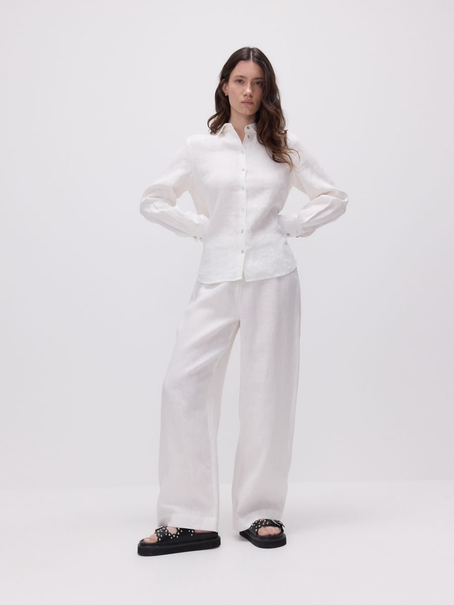 Linaline topp - valge - RESERVED - 4