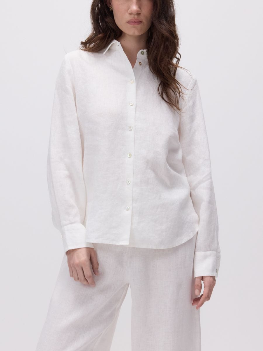 Linaline topp - valge - RESERVED - 5