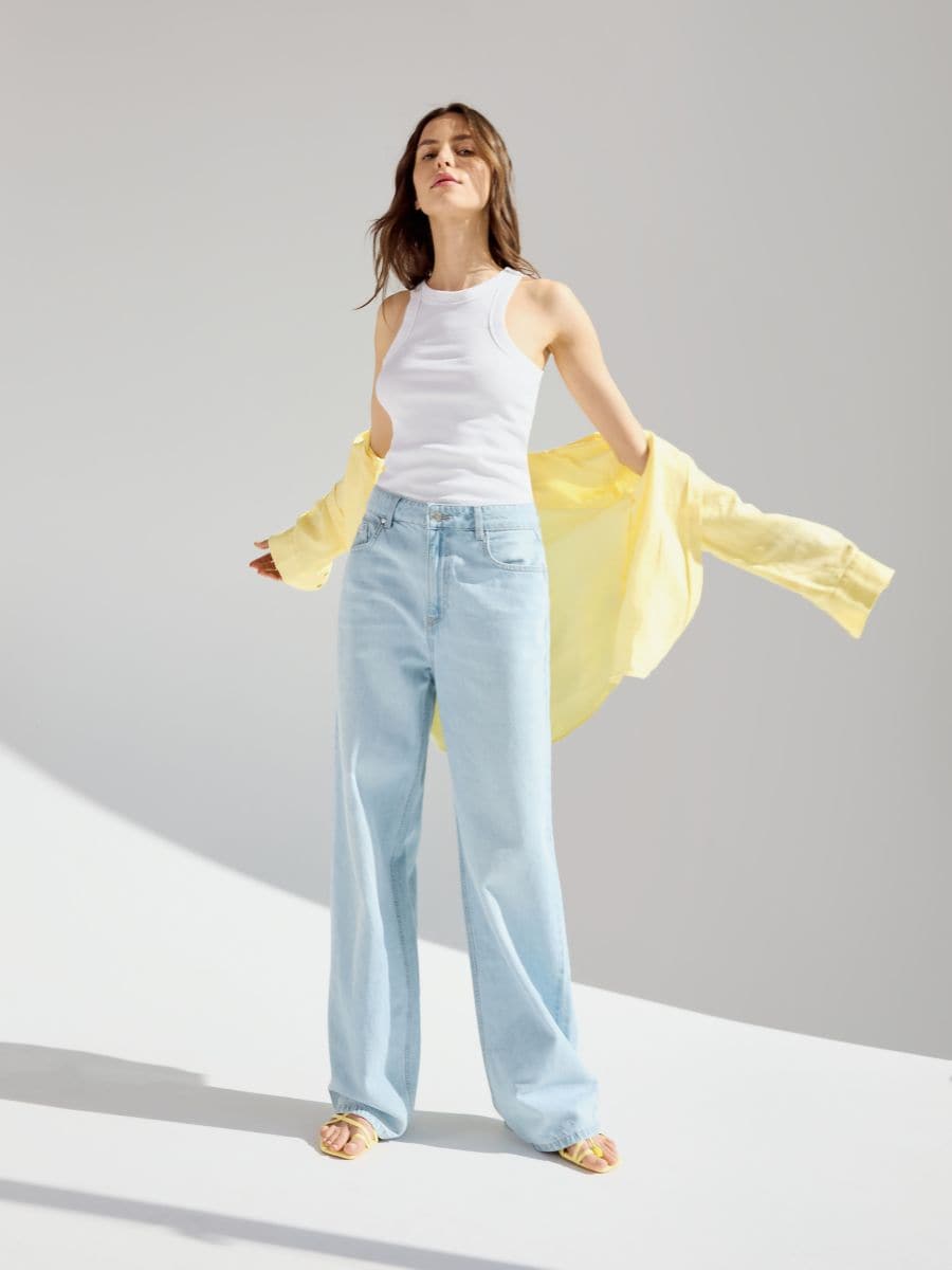Linaline topp - helekollane - RESERVED - 2