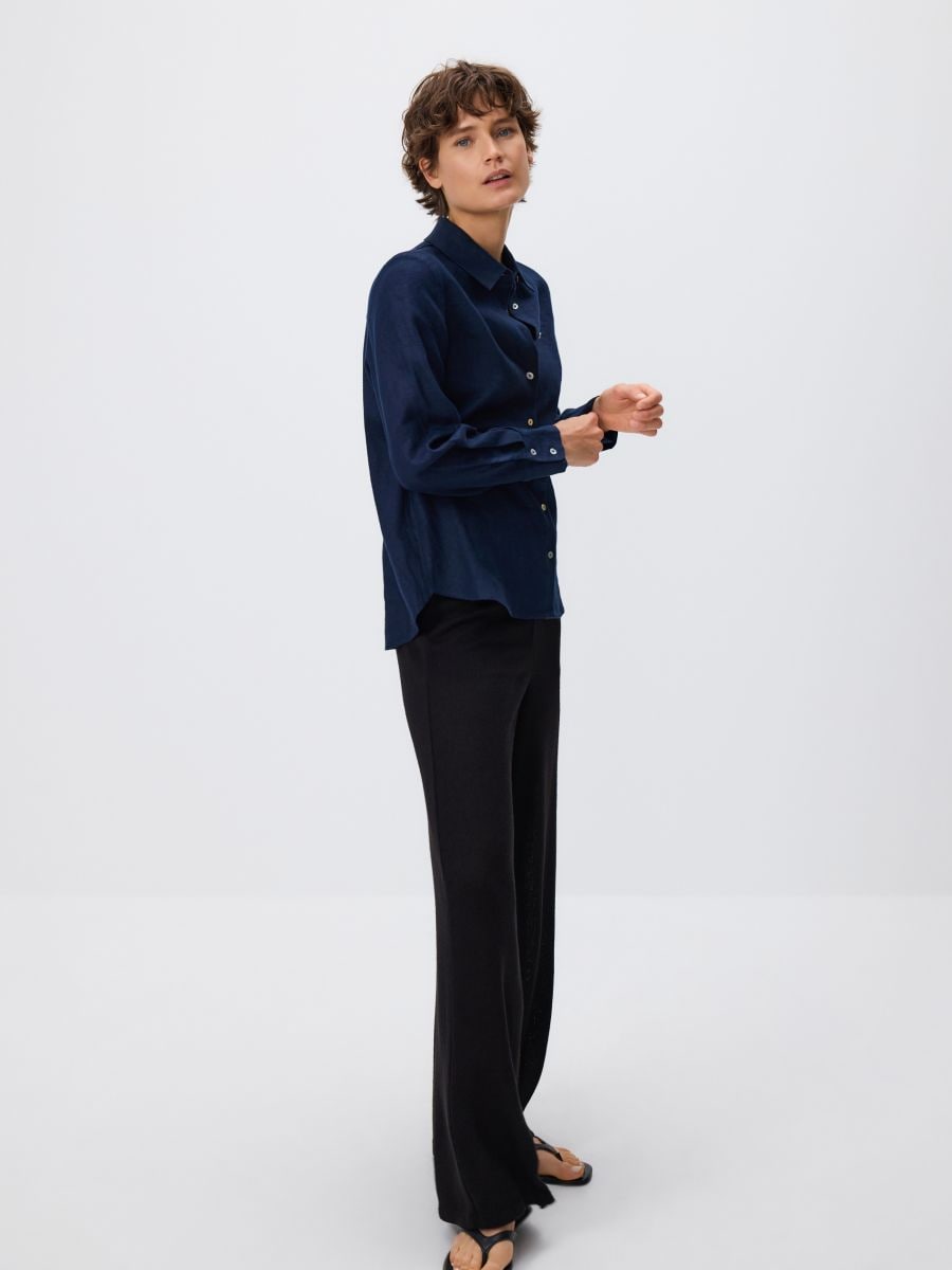 Linaline topp - tumesinine - RESERVED - 2