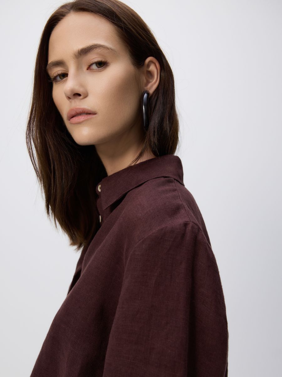 Linaline topp - pruun - RESERVED - 4