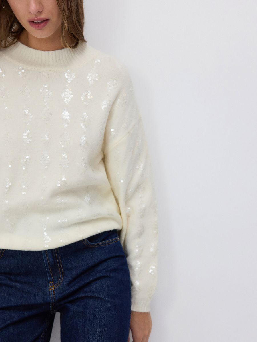 Pullover mit Pailletten