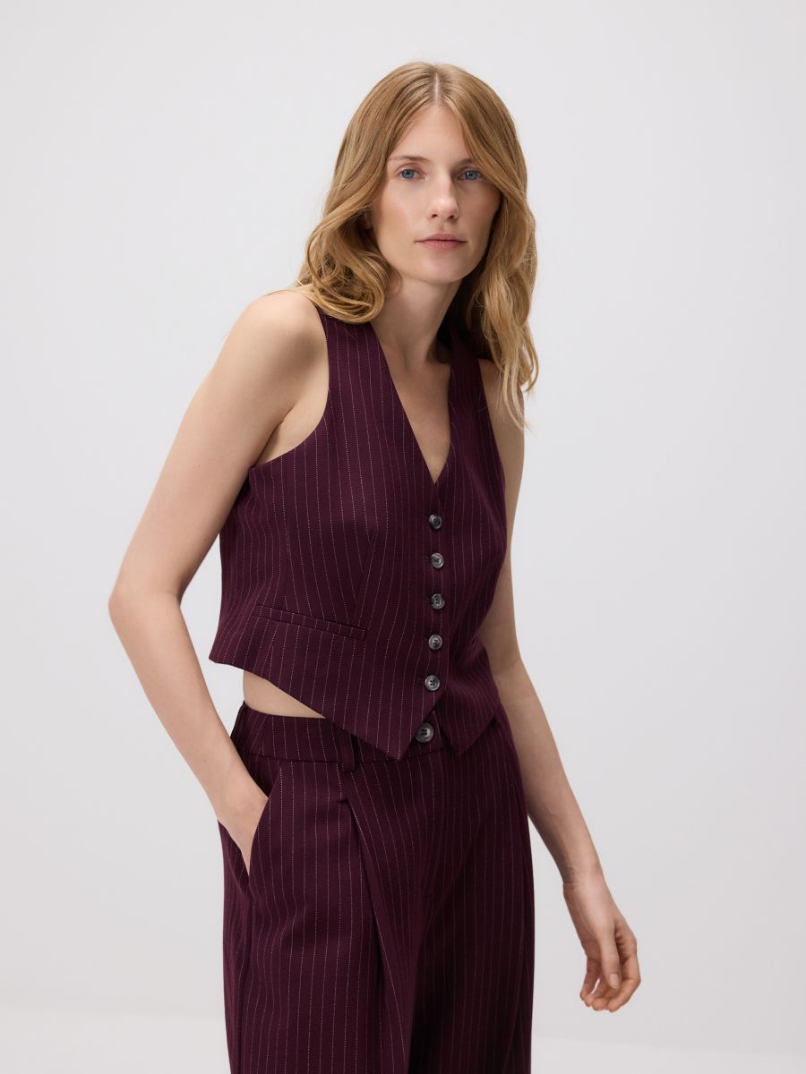 Viscose rich suit vest - multicolor - RESERVED