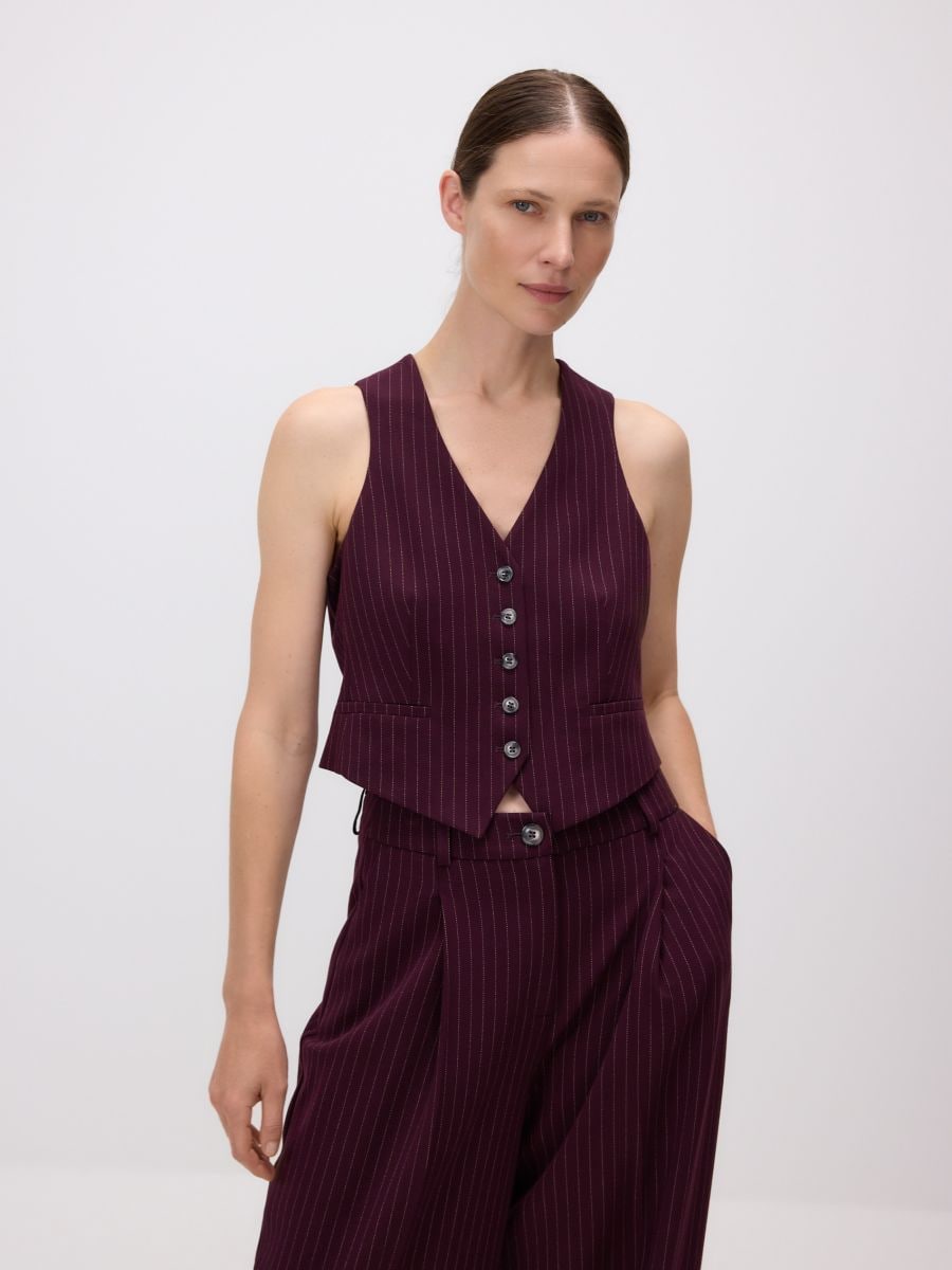 Viscose rich suit vest - multicolor - RESERVED