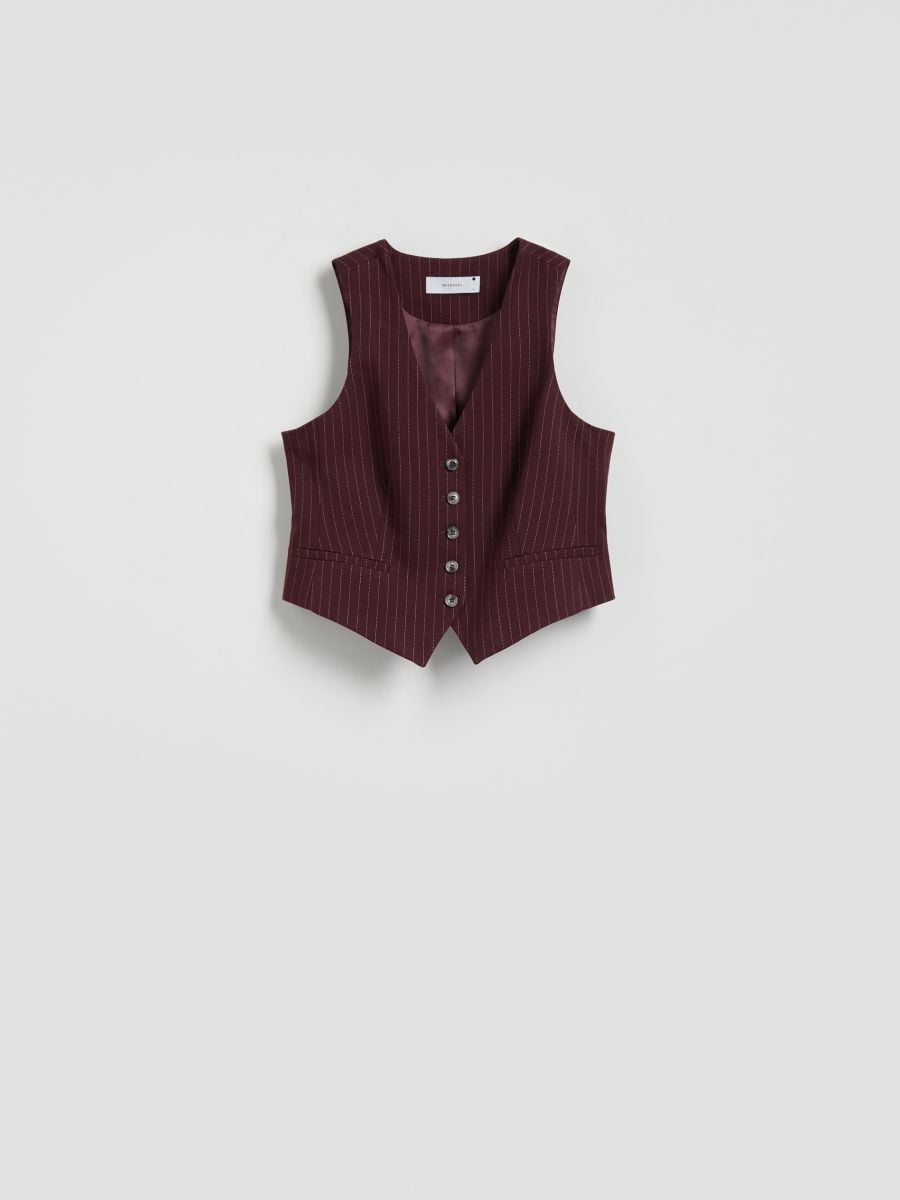 Viscose rich suit vest - multicolor - RESERVED