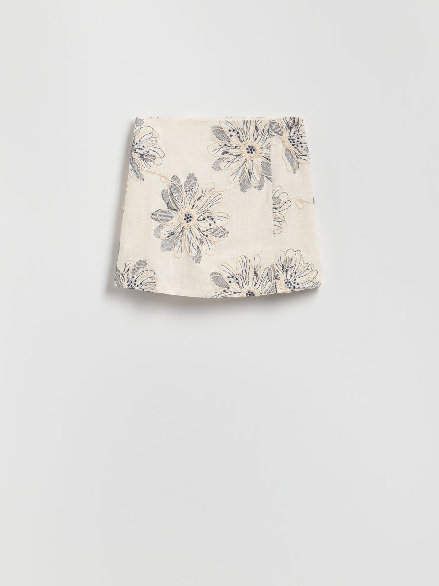 Skort with added linen - multicolor - RESERVED - 5