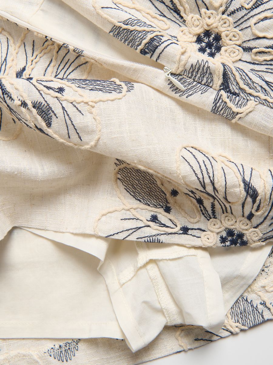 Skort with added linen - multicolor - RESERVED - 6
