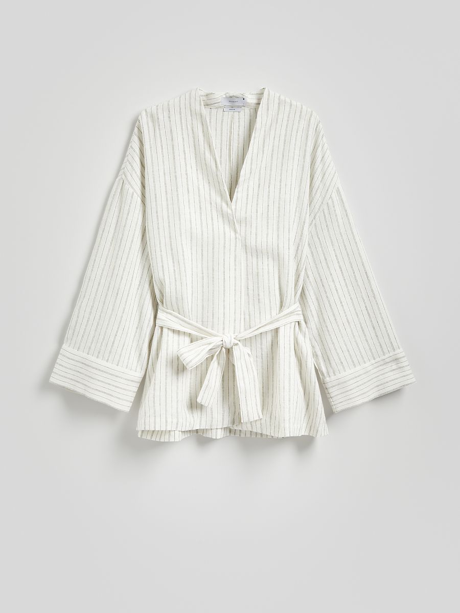 Blazer met hoog linnengehalte - meerkleurig - RESERVED - 6