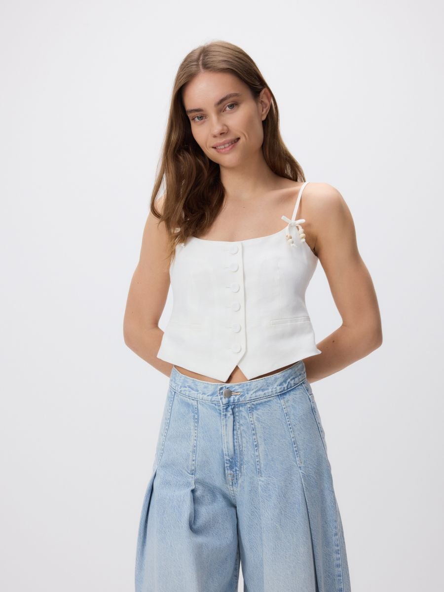 Cami top - white - RESERVED - 3