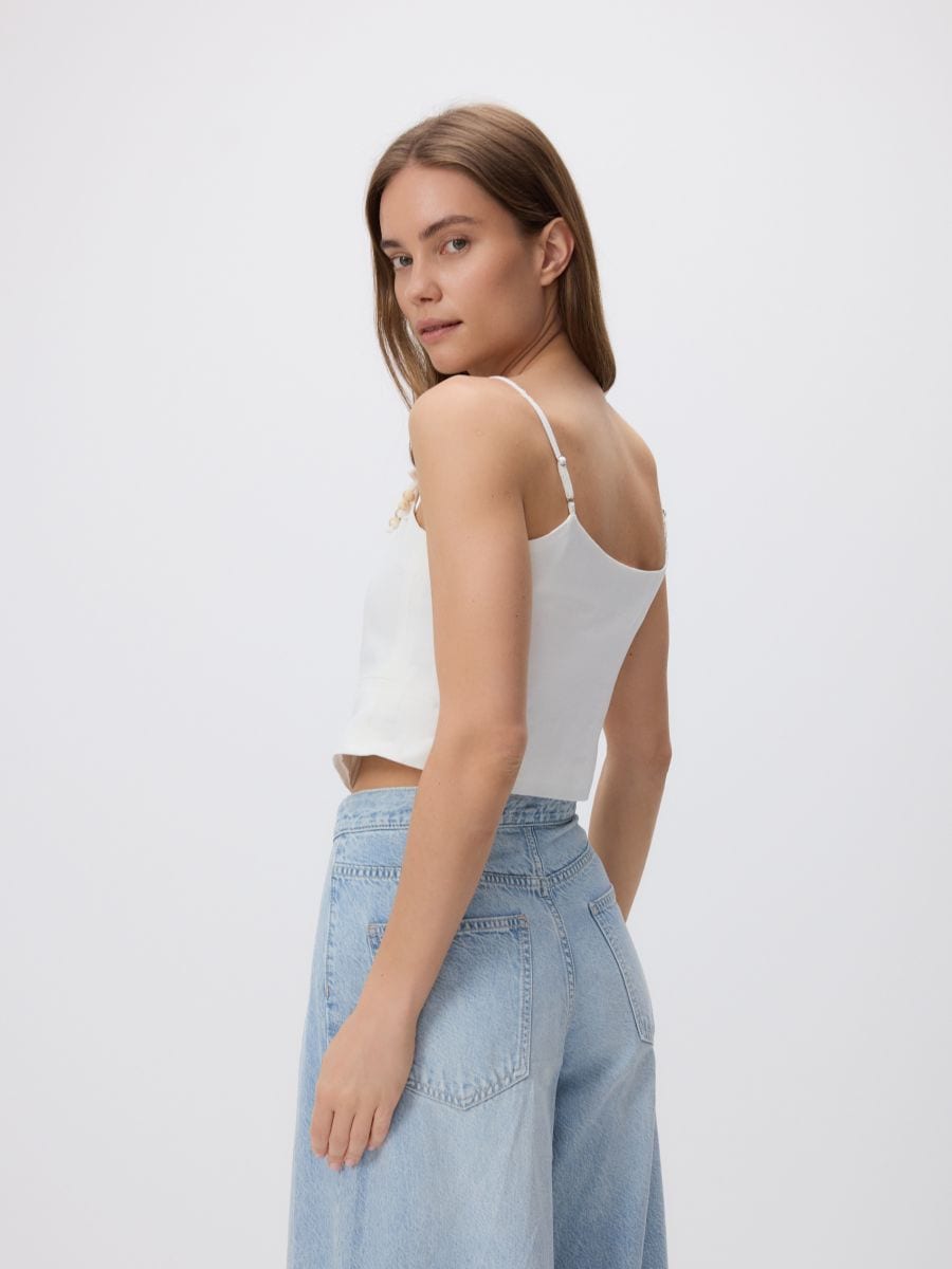 Cami top - white - RESERVED - 4