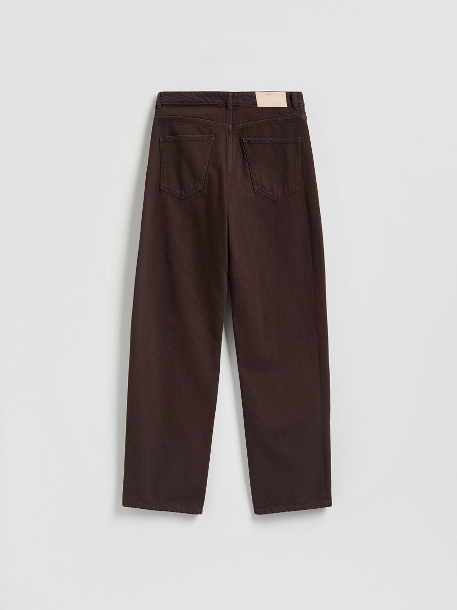 Wide leg džinsai su asimetrišku užsegimu Spalva dark grey