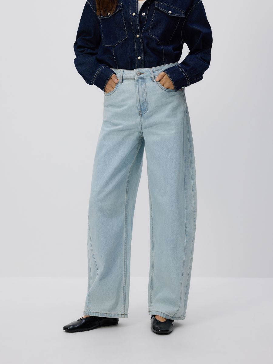 Barrel leg jeans - blue - RESERVED