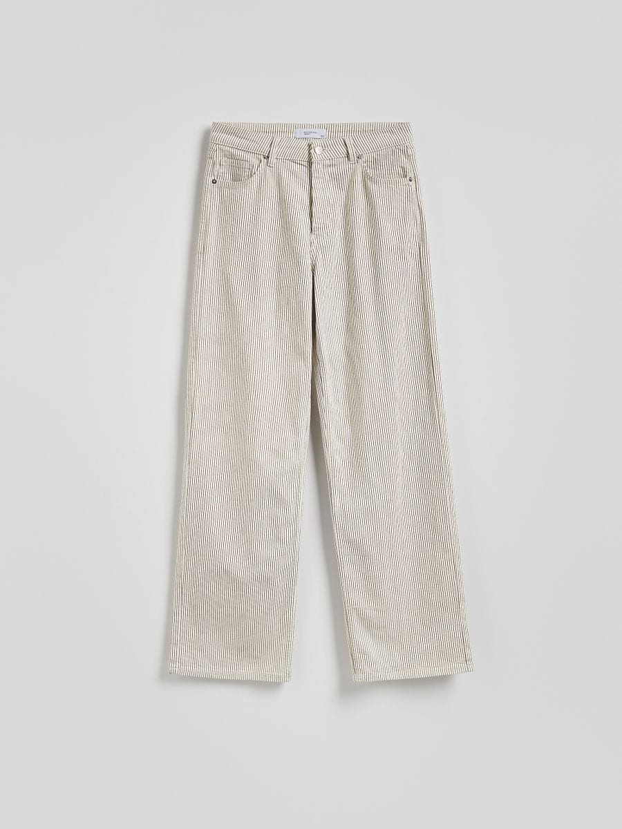 LADIES` JEANS TROUSERS - hvid - RESERVED