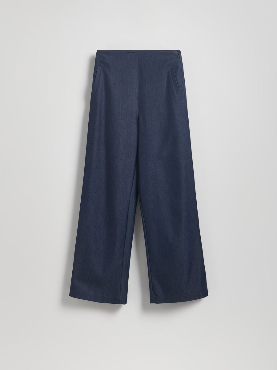 LADIES` JEANS TROUSERS - navyblå - RESERVED