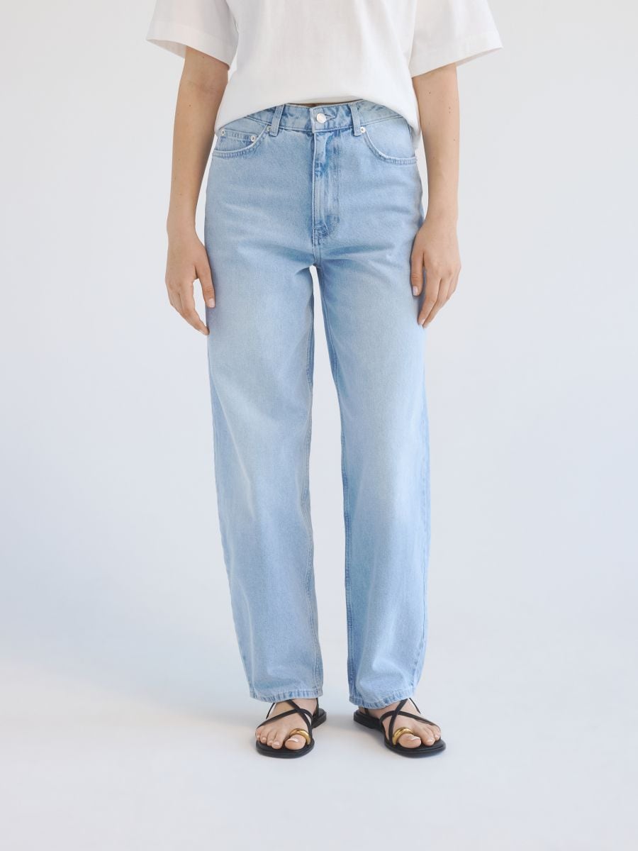 Barrel leg jeans - blue - RESERVED