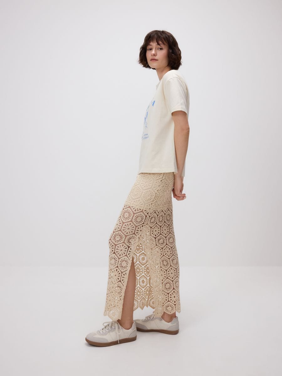 Openwork maxi skirt - nude - RESERVED - 5
