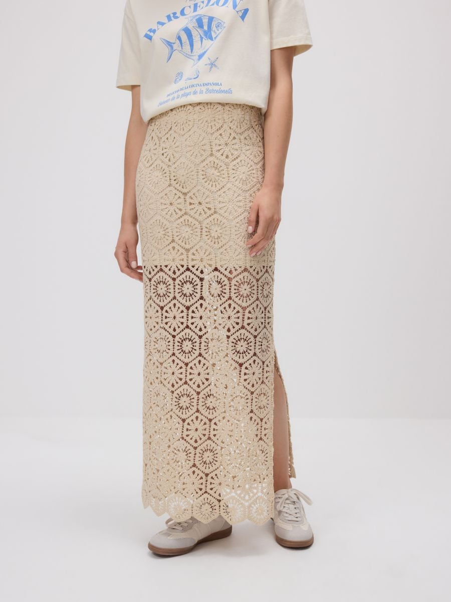 Openwork maxi skirt - nude - RESERVED - 2